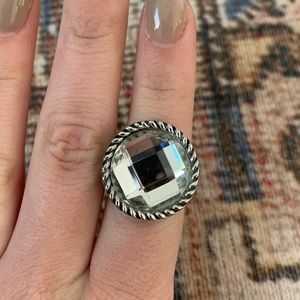 Cookie Lee Silver Statement Ring - Size 6.5/7